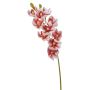 Umělá větev orchideje cymbidium LANAKILA, růžovo-bílá, 75cm