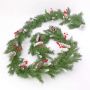 Umělá girlanda z jedle MARLIES, s plody, pro interiér i exteriér, težko hořlavá, s bobulemi, zasněžená, 285cm, Ø15cm