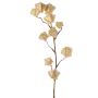 Umělá větev physalis AINOS, plody, třpytky, krémová, 80cm