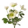 Textilní vánoční růže OSSANDA na tyči, bílá, 35cm