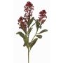 Textilní větev skimmia LAUSANA s květy, vínová, burgundský, 65cm, Ø7cm