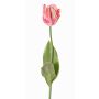 Umělá květina papoušek tulipán UAKARI, růžovo-krémovo-zelená, 65cm, Ø6cm