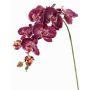 Dekorativní větev orchideje Phalaenopsis WESA, tmavě fialovo-bílá, 100cm