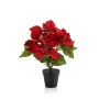 Umělá poinsettie GRULEN v dekorativním květináči, červená, 40cm