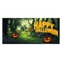 Happy Halloween pozadí DEMOCRITO, Les duchů, na šířku, zeleno-černé, 400 x 180 cm