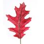 Dekorativní dubový list ERVINA, červený, 20cm