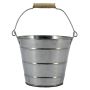 Zinkové vědro JULISA s uchem, stříbrné, 12,5cm, Ø14,5cm