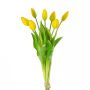 Umělá kytice tulipánů LONA, žluto-zelená, 45cm, Ø20cm