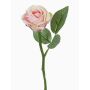 Textilní květina růže GABI, růžovo-zelená, 30cm, Ø6cm