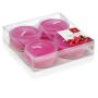 Vonná čajová světla ASTRID, Cool Cranberry, 4 kusy, růžová, 1,9 cm, Ø 5,7 cm, 8 hodin
