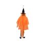Halloweenský duch JEGOR s čarodějnickým kloboukem, LED diody, oranžová, 150cm