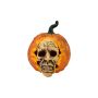 Halloweenská dýně QUAX s obličejem zombie, oranžová, LED, Ø26cm