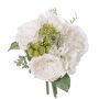 Umělá růžová kytice SIERRA hydrangea echevérie, bílá, 25cm, Ø25cm