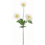 Umělá chryzantéma SOLVIE, bílo-žlutá, 75cm, Ø11-12cm
