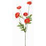 Textilní mák KEIRA, červeno-oranžový, 65cm, Ø5-6cm