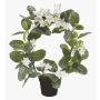 Umělecké věnce ALTAY, bílé, 40cm