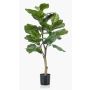 Umělý Ficus Lyrata EUSEBI, umělý stonek, zelený, 90cm