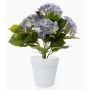 Umělá hortenzie LAIDA v keramickém květináči, světle modrá, 35cm, Ø9-13cm