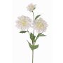 Umělá dahlia ANJULIKA, bílá, 75cm, Ø6-12cm