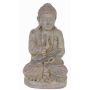 Šedá dekorační figurka Buddhy SHANTA, sedící a meditující, 45cm