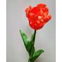 Plastová květina tulipán papoušek PETSCHORA, oranžová, 65cm