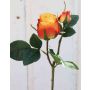 Umělá růže RENESMEE, žlutočervená, 45cm, Ø6cm