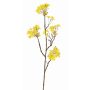 Umělá javorová větev ALHENA s květy, žlutá, 70cm, Ø5-9cm