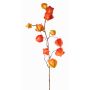 Umělá větev physalis PERSEI s plody, oranžová, 80cm