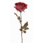 Umělá růže NAJMA, staročerveno-fialová, 65cm, Ø10cm