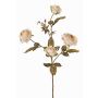 Umělá větev růže SITARA, krémovo-růžová, 75cm, Ø5-8cm