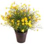 Dekorativní květina GISINDA v dekorativním květináči, žlutooranžová, 40cm