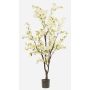Umělý třešňový strom JANKFUN s květy, umělý kmen, bílý, 175cm