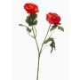 Dekorativní větvička ranunculus FLORANCE, tmavě oranžová, 45cm