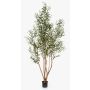 Umělý olivovník JALO s plody, skutečný kmen, zelený, 220cm