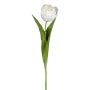 Umělý květ tulipánu TRIFT, bílo-zelený, 50cm, Ø4,5cm
