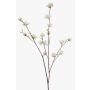 Dekorativní větvička čarověníku ZAVNER s květy, bílá, 110cm