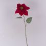 Umělá sametová poinsettie LIBASSE, červená, 65cm