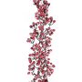 Dekorační girlanda se sněhovými bobulemi ZENMIR, zasněžená, červená, 185cm, Ø25cm