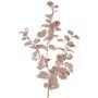 Umělá větev eukalyptu MALFHY, metalická světle růžová, 75cm