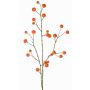 Umělá okrasná jabloňová větvička NONGIH s plody, oranžová, 90cm