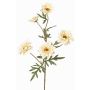 Dekorativní větvička chryzantémy PRUDENCE, Eco Collection, krémově žlutá, 75cm, Ø5-6,5cm