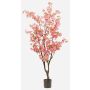 Umělý třešňový strom JANKFUN s květy, umělý kmen, růžový, 175cm