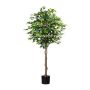 Dekorativní stromek Ficus Benjamini ONIN, přírodní stonky, 180cm