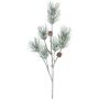 Umělá borová větvička GRALTO se šiškami, zmrzlá, šedozelená, 70cm