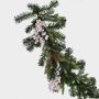 Umělá zimní girlanda NAMSOS, bobule, šišky, LED diody, 180 cm, Ø 35 cm