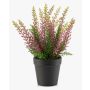 Umělý vřes ELSAWO v dekorativním květináči, crossdoor, fialový, 30cm