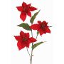 Sametová větev poinsettia TONZI, červená, 80cm, Ø15cm