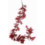 Umělá dubová girlanda ERASMIA, vínová, burgundská, 180cm