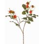 Umělá větev divoké růže FILONAS s plody, oranžovo-červená, 60cm