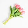Umělá kytice tulipánu LEANA, růžová, 30cm, Ø20cm